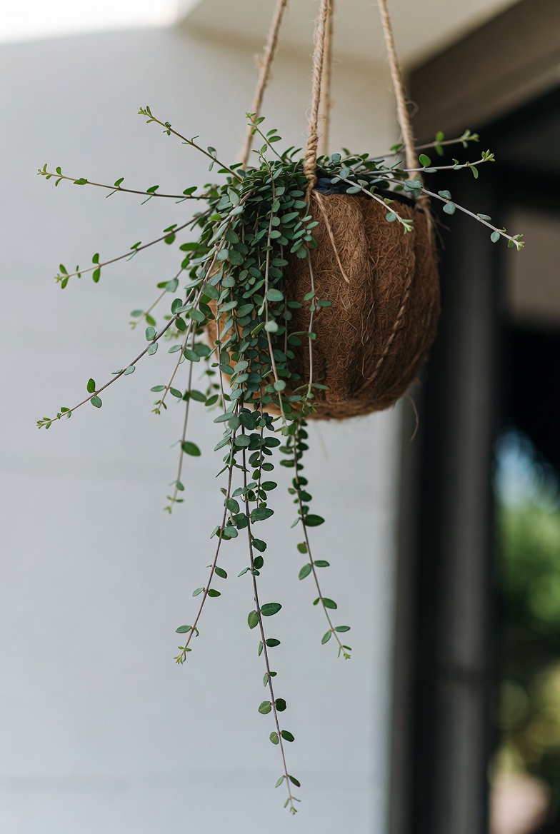 Trailing plant in hanging planter